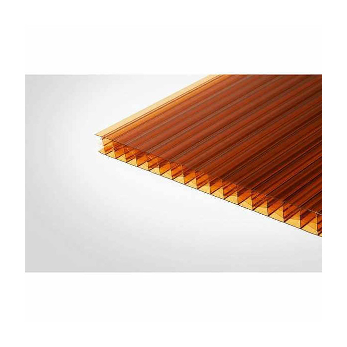 Сотовый поликарбонат 4 мм POLYNEX янтарь 2100х6000 мм